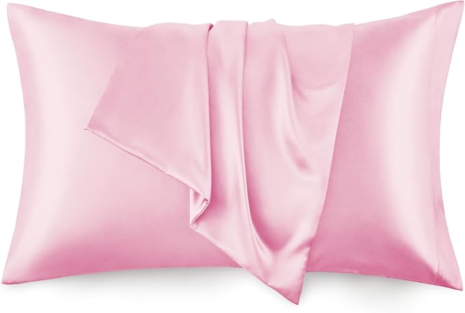 Love's cabin Satin Pillowcase Set of 2 Queen Size 20x30, Cooling Pillow Covers by Lovescabin
