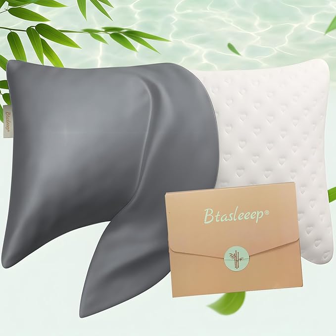 Cooling Curved Pillowcase for Side Sleeper Pillow by Btasleeephomeyland
