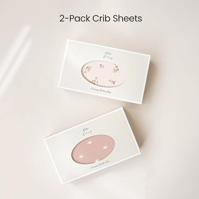 Konssy Muslin Crib Sheets for Girl Boy - Image 5
