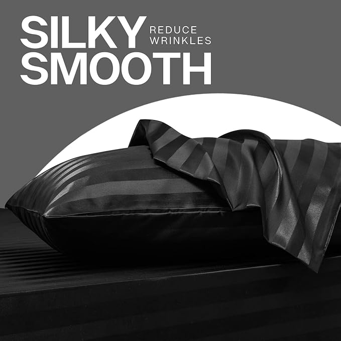 MR&HM Satin Pillowcase for Hair and Skin, Silk Satin Pillowcase 2 Pack - Image 4