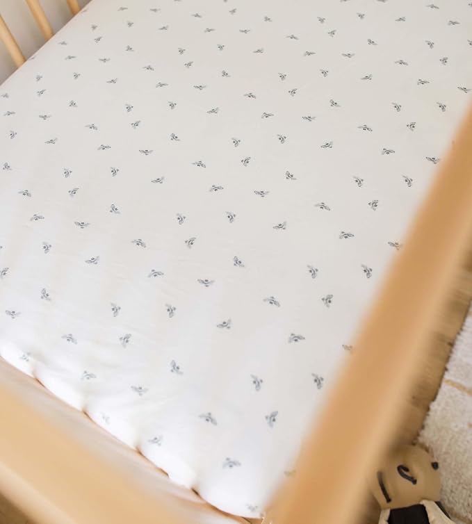 Burt's Bees Baby Essential Organic Cotton Fitted Crib Sheet, Breathable - Image 4
