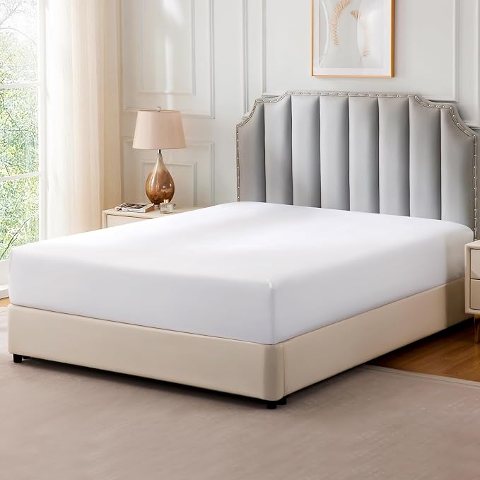 FreshCulture Pure Cotton Fitted Sheets Queen Size, 300 Thread Count Percale - Image 8