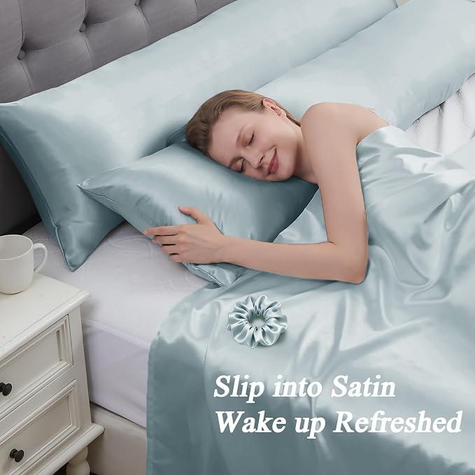 Satin Body Pillow Pillowcase 1pc, Silky Body Pillow Cover Similar to Silk - Image 2