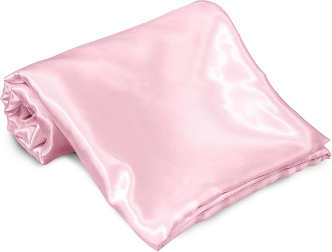 Homiest Blush Pink Satin Twin Sheet Set - Image 2