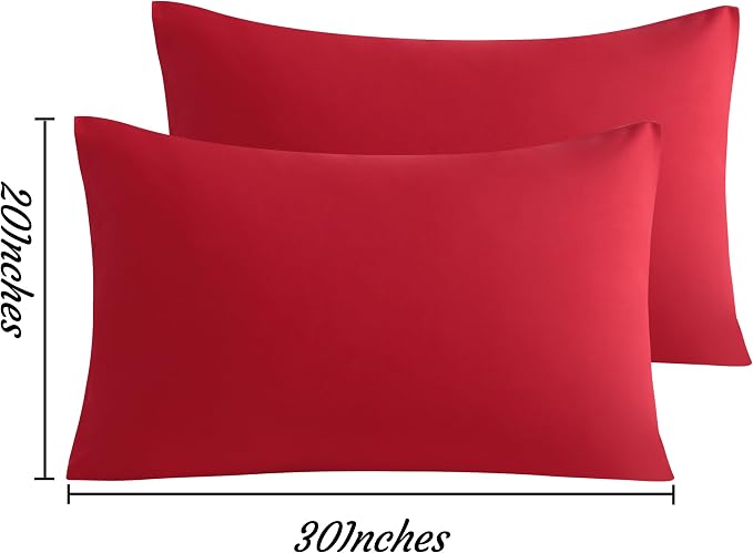 NTBAY Queen Pillow Cases Set of 2, 2 Pack Brushed Microfiber 20x30 Pillow Cases - Image 6