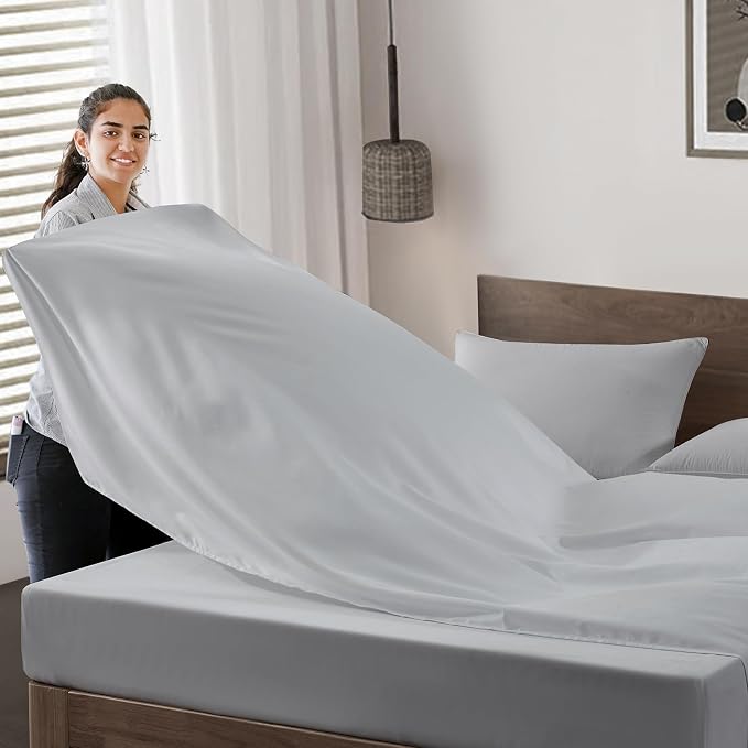 Maple&Stone King Flat Sheet 6 Pack, Premium Soft & Breathable, Brushed - Image 3