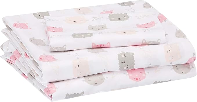 Amazon Basics Kid's Soft, Breathable, Easy-Wash Microfiber 3-Piece Sheet Set - Image 2