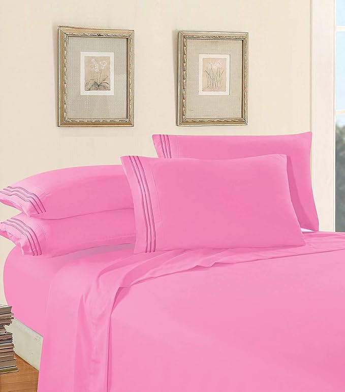 Elegant Comfort Luxury 1500 Premium Hotel Quality Microfiber 4-Piece Sheet Set - Image 3