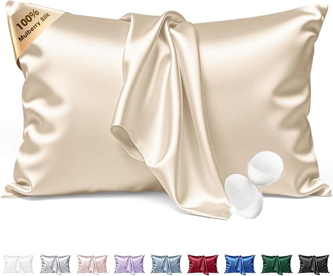 Silk Pillow Cases Queen Size 100% Mulberry Silk Pillowcase by BRINGYOUTHEBEST
