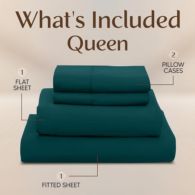 Utopia Bedding Queen Size Sheet Set – 4 Piece Bed Sheets, Soft and Breathable - Image 3
