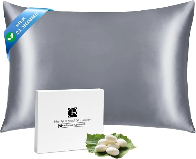 Ravmix Silk Pillow Cases with Zipper, 21momme Mulberry Silk Pillowcase by Ravmix