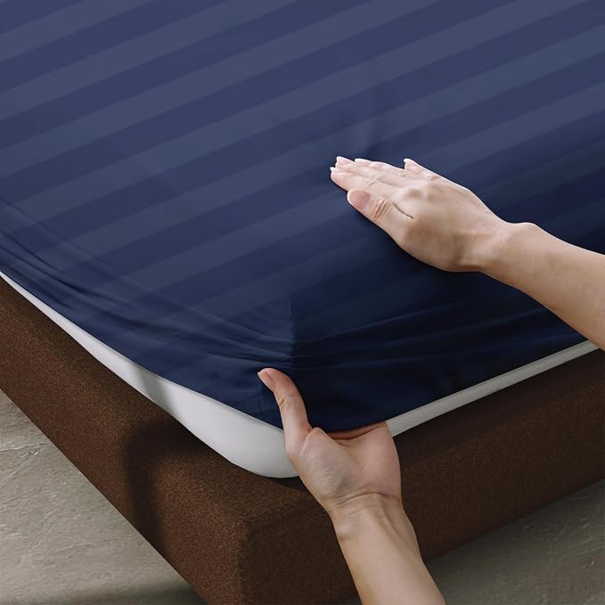 100% Egyptian Cotton Fitted Sheet CK Size, 600 Thread Count, Single Fitted - Image 5