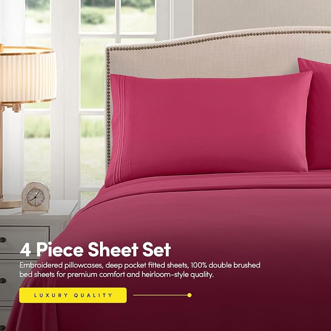 Twin Size Sheet Set with Built-in Sheet Straps - Image 2
