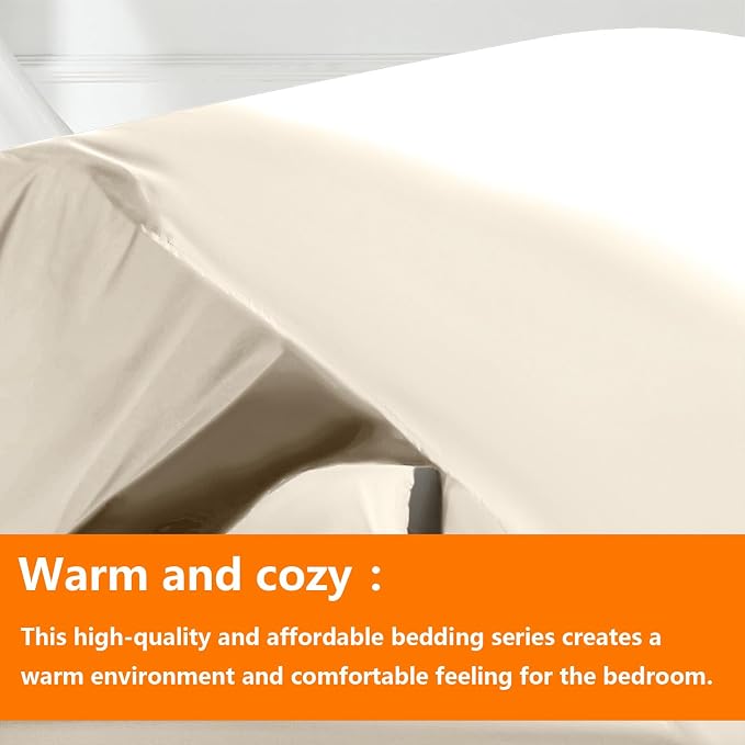 TAIMIT Light Beige Twin Size Comforter Set - Image 2