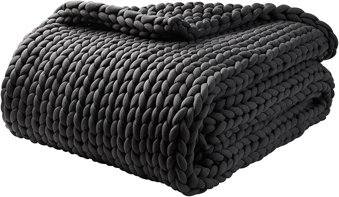 YnM Weighted Blanket, Handmade Chunky Yarn Knitted Design, Soft and Cozy by YNM