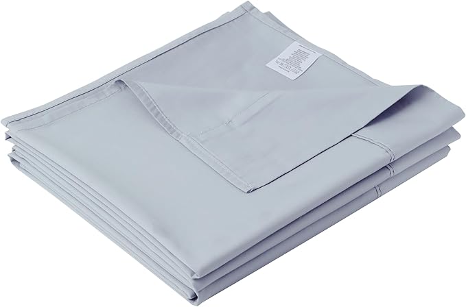 Cotton Twin Flat Sheet Only, 600 Thread Count 100% Egyptian Cotton Top Sheet by ZaizaiHome