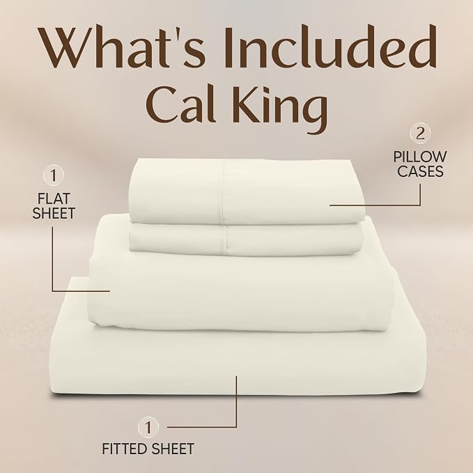 Utopia Bedding California King Size Sheet Set – 4 Piece Bed Sheets, Soft and - Image 3