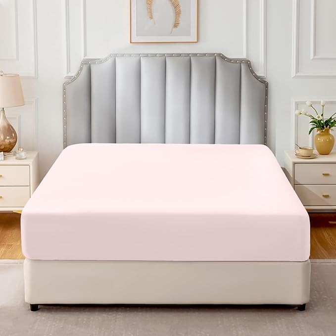 FreshCulture Pure Cotton Fitted Sheets King Size, 300 Thread Count Percale - Image 2