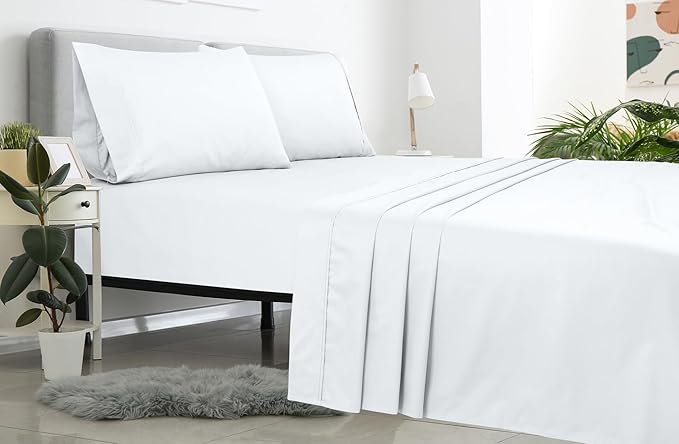Royale Linens 2 Pack Bulk Flat Sheet Set - Image 8