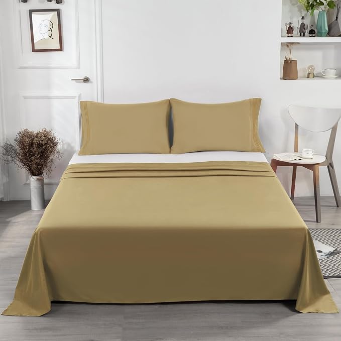 Lirex Full Size Flat Sheet Only，Ultra Soft & Breathable Brushed 1800 - Image 5