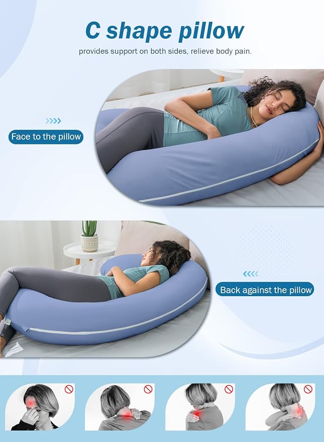 INSEN Cooling Pregnancy Pillow, Maternity Pillow - Image 5