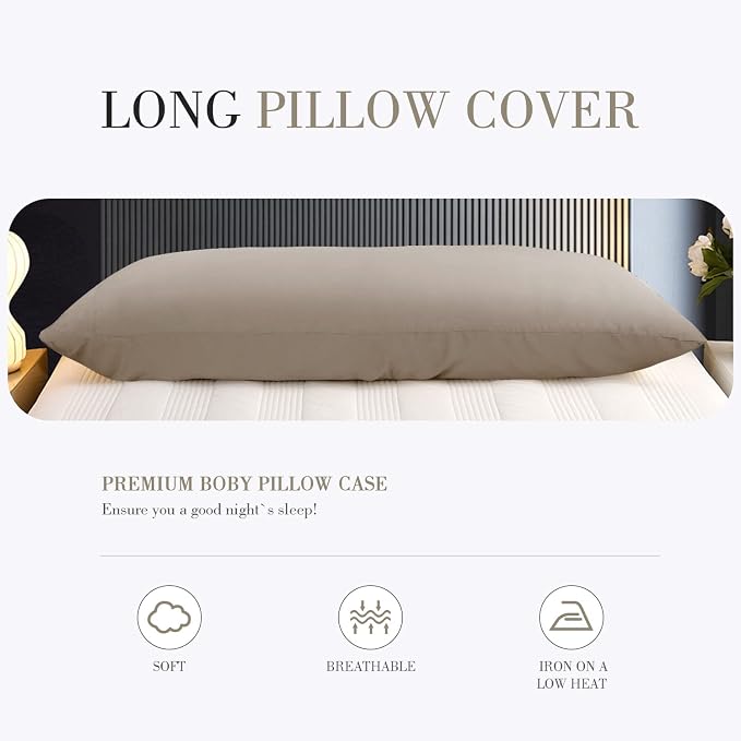 WishSmile Body Cooling Pillowcase Long Pillow Case Breathable Cool Silky Soft - Image 7