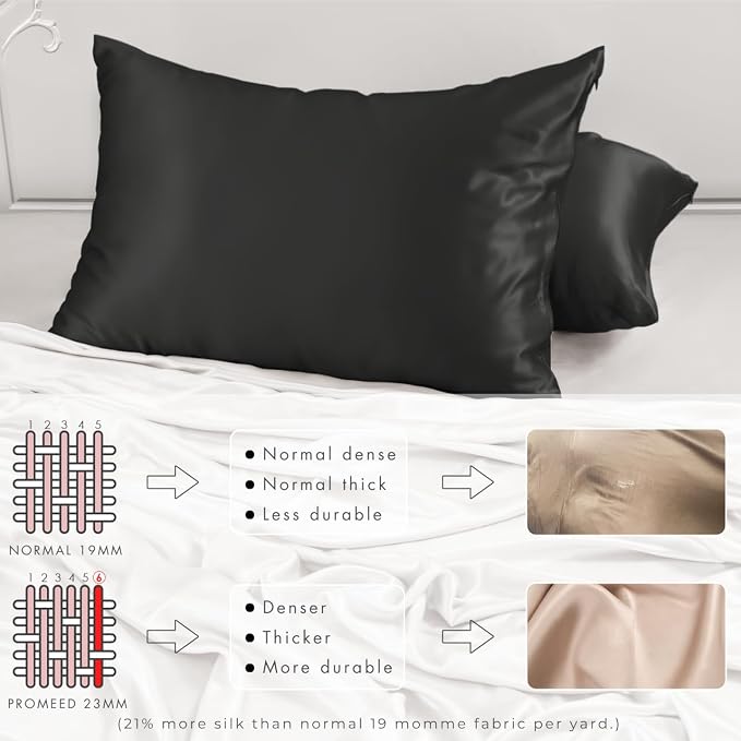 PROMEED 23 Momme Silk Pillowcase 2 Pack - Image 4
