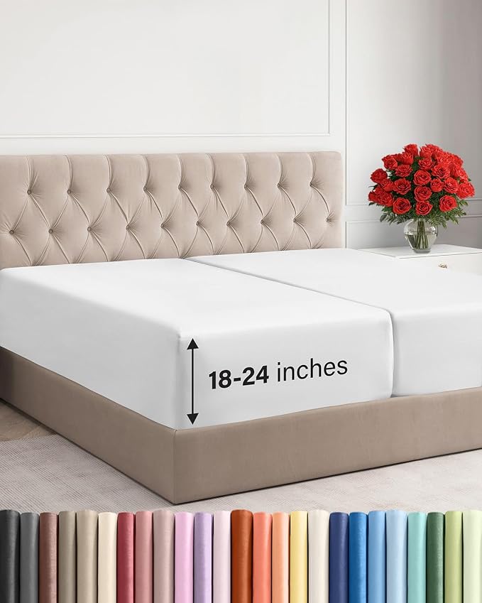 Extra Deep Split King Fitted Sheet by CGKUnlimited