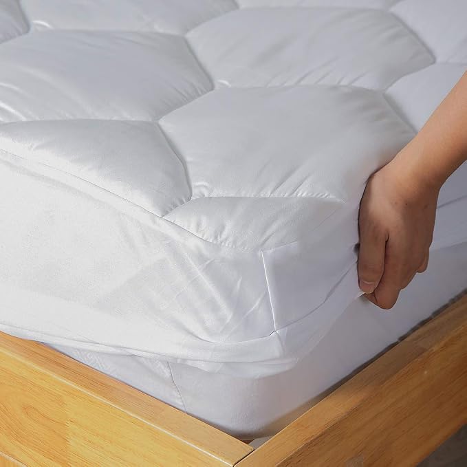 Favorland Twin XL Mattress Pad, 8-21" Deep Pocket Protector Ultra Soft Quilted - Image 4