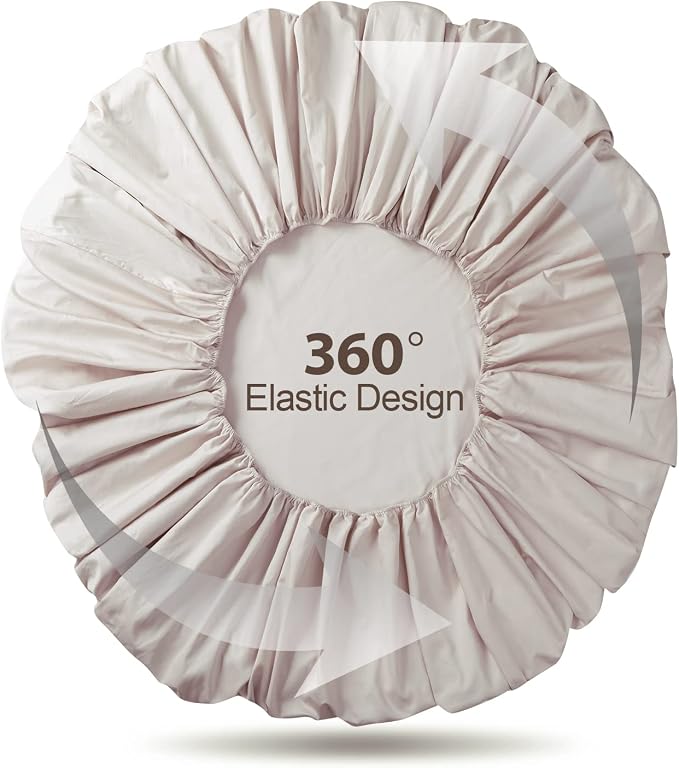100% Egyptian Cotton Fitted Sheet Full Size, 600 Thread Count, 8-16" Deep - Image 7