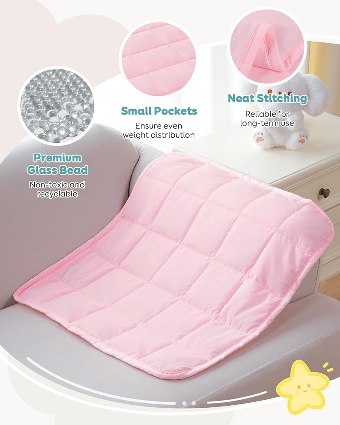 Topblan Weighted Lap Blanket 2 lbs, Summer Breathable Mini Weighted Lap Pad - Image 4