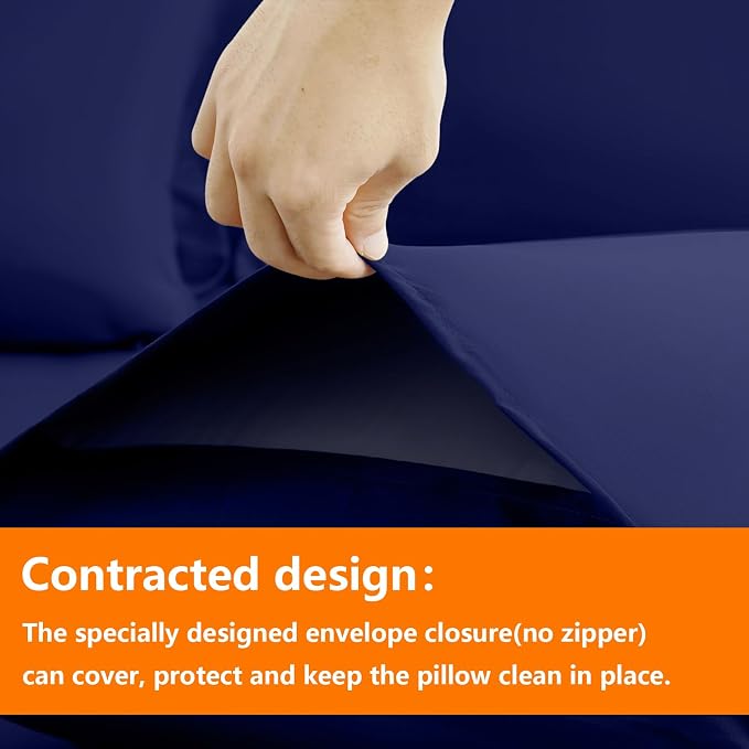 TAIMIT Navy Twin Size Comforter Set - Image 4