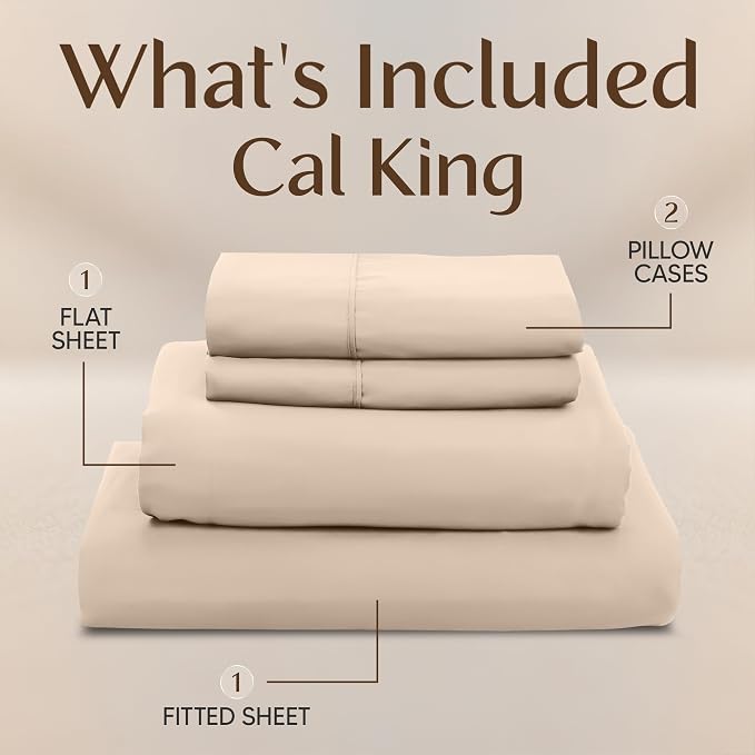 Utopia Bedding California King Size Sheet Set – 4 Piece Bed Sheets, Soft and - Image 3