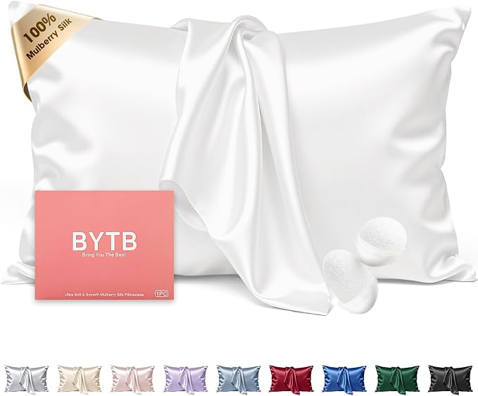 Silk Pillow Cases King Size 100% Mulberry Silk Pillowcase by BRINGYOUTHEBEST