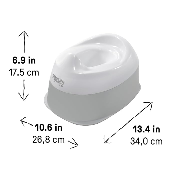 Ingenuity Ready Set Go Potty Training Toilet, Removable Bowl, Non-Skid Bottom - Image 6