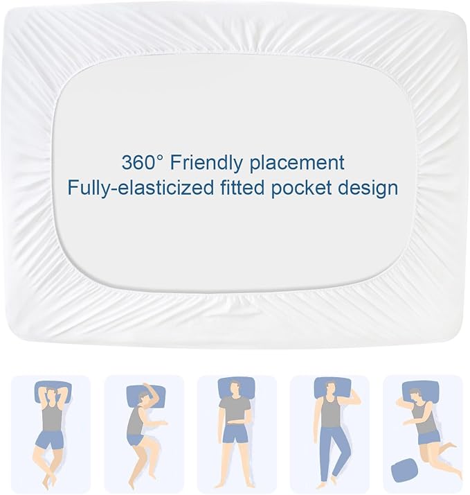 Sofa Bed Queen Mattress Protector Pad Waterproof Quilted 60" X 72", Breathable - Image 4