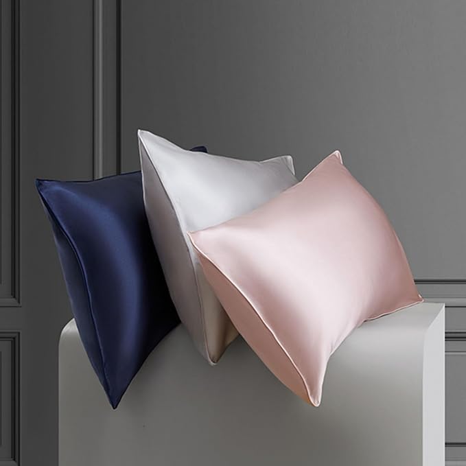 Oeko-TEX Certified Navy Silk Pillow Cases Queen Made in USA, 22 Momme, 100% - Image 7