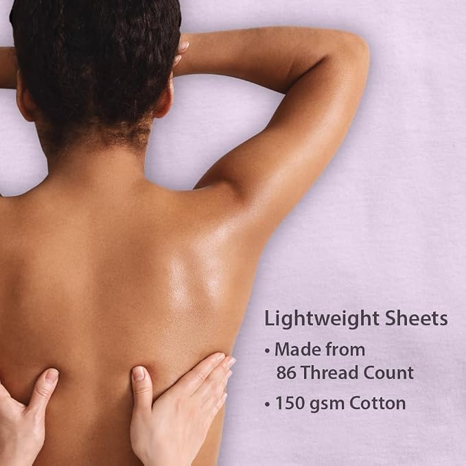 ForPro Premium Flannel 3-Piece Massage Sheet Set, English Rose, - Image 7