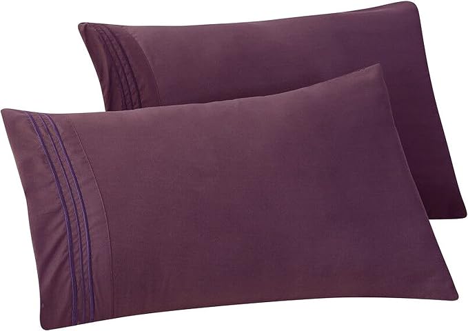 Elegant Comfort Solid Pillowcases 1500 Premium Hotel Quality Microfiber by ELEGANTCOMFORT