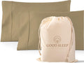 1000 TC Taupe King Pillowcases Set of 2 100% Egyptian Cotton Pillow Cases by GoodSleepBedding