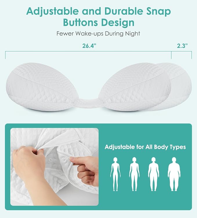 Pregnancy Pillow Cooling for Sleeping, Detachable and Adjustable Double-Sided - Image 2