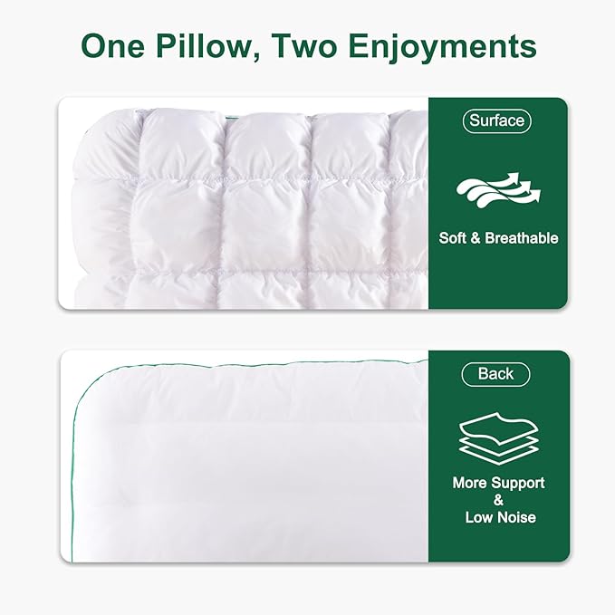 YOUR MOON Fluffy Support Bed Pillow King Size, Super Soft Premium - Image 5