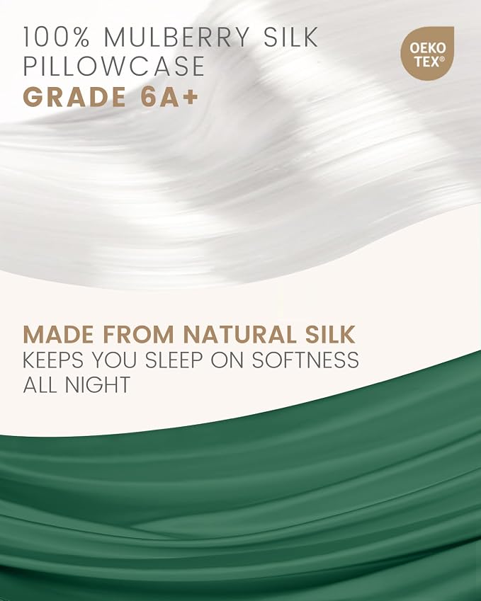 THXSILK Set of 2 100% Pure Mulberry Silk Pillowcase - Image 2