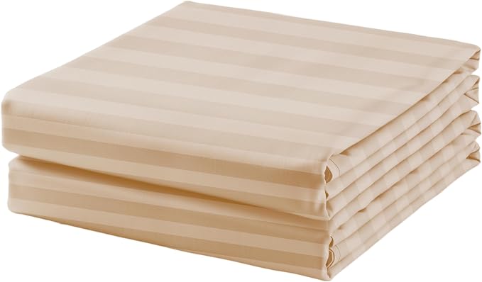 2-Pack Cotton Full Flat Sheet Only, 600 Thread Count 100% Egyptian Cotton Top by ZaizaiHome