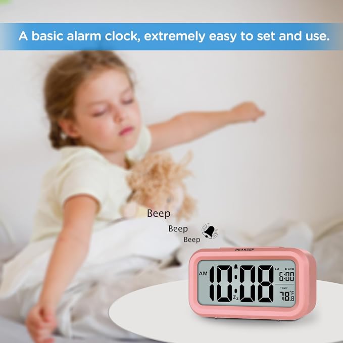 Peakeep Night Light Digital Alarm Clock - Image 3