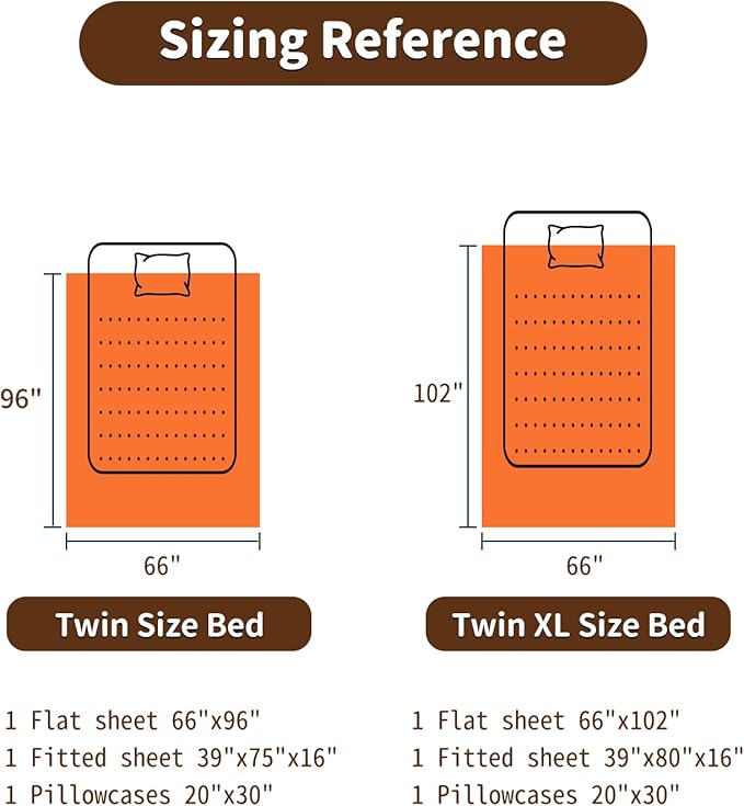 LBRO2M 1000 Thread Count 100% Egyptian Cotton Sheets Set Twin, 3 Piece Sets Bed - Image 6