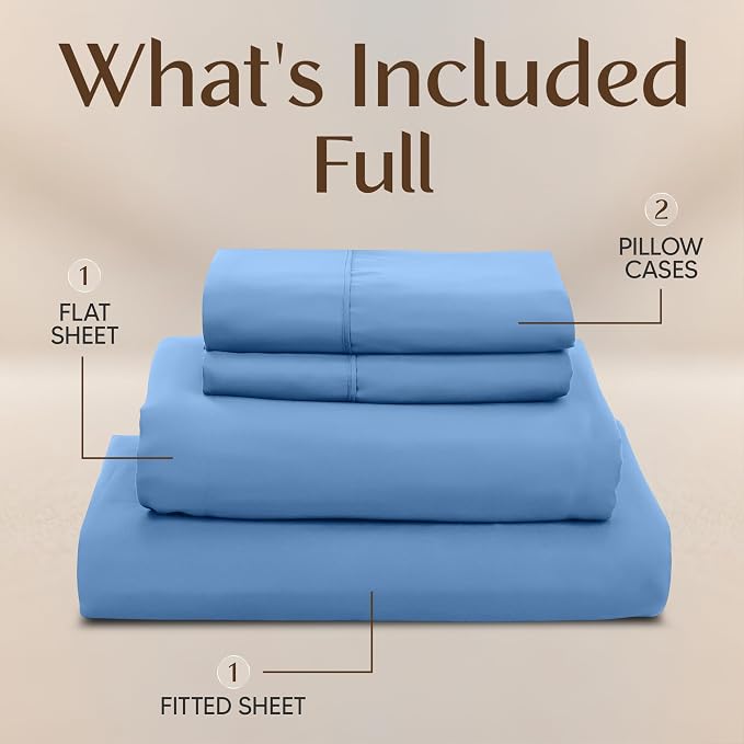 Utopia Bedding Full Size Sheet Set – 4 Piece Bed Sheets, Soft and Breathable - Image 3