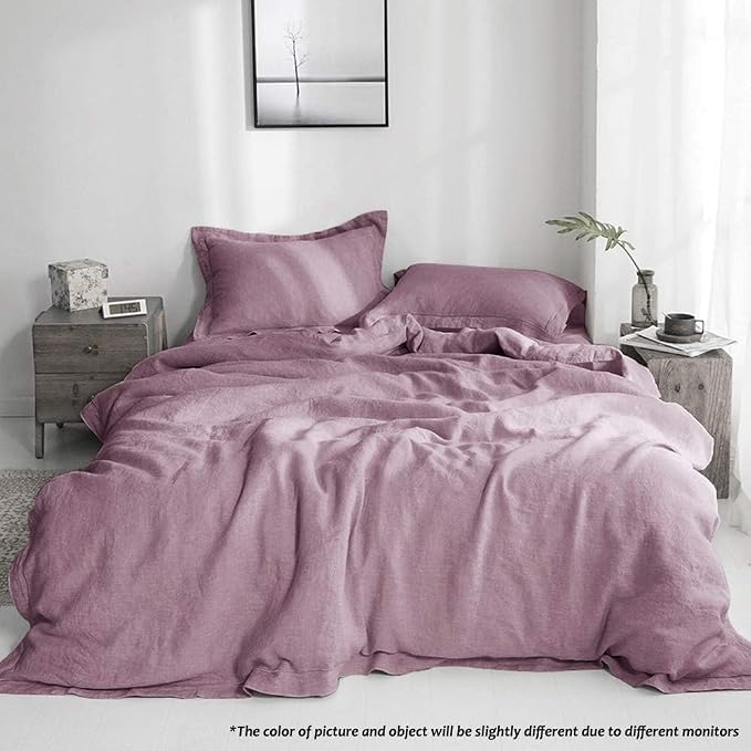 Simple&Opulence 100% French Flax Linen Duvet Cover Set - Image 7