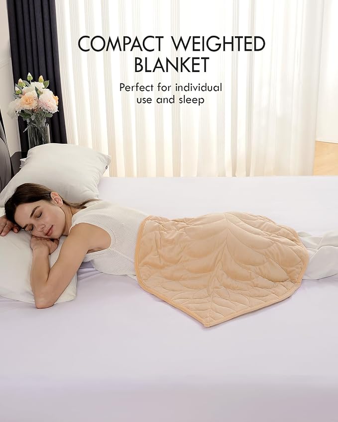 Kaisa Weighted Lap Blanket 5 lbs 23" x 29", Cozy Luxury Crystal Velvet Small - Image 3