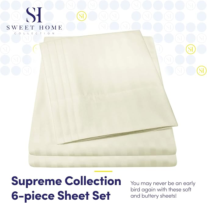 Dobby Stripe Queen Sheets - Image 2